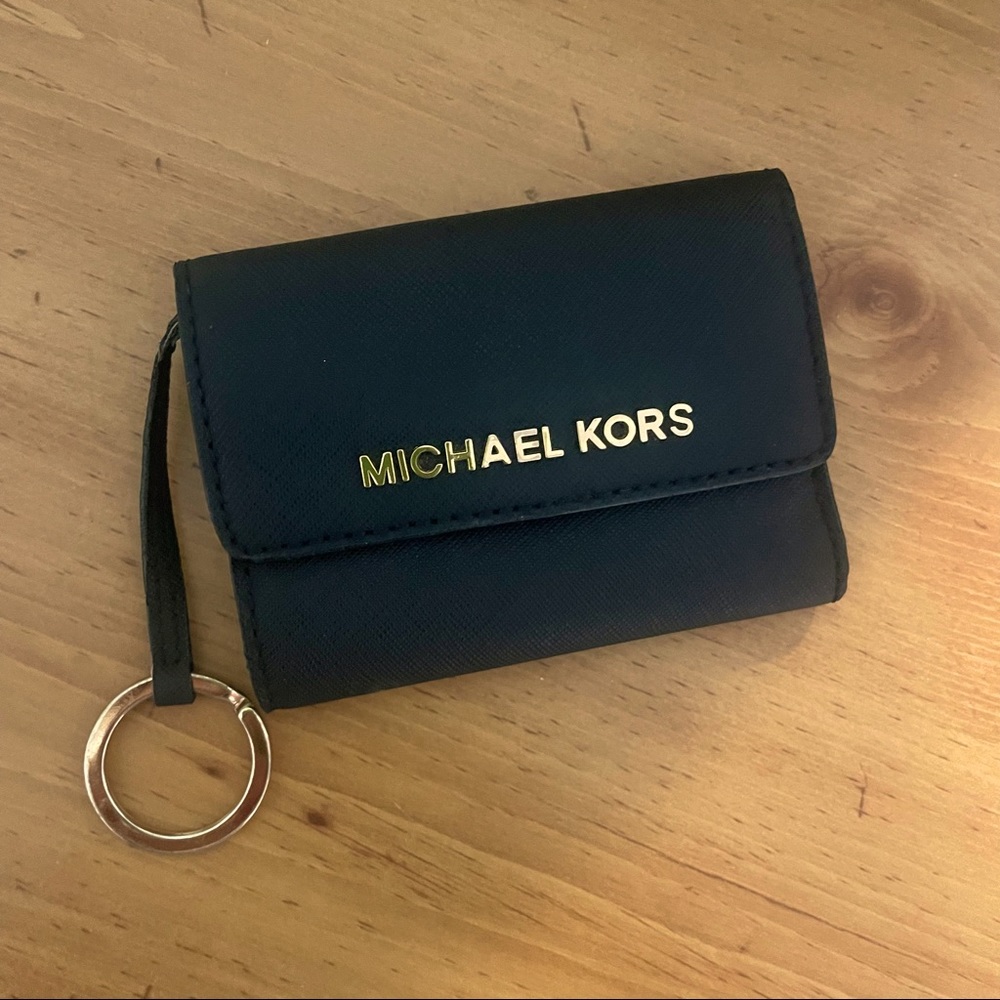 Michael Kors Black Change Purse Keychain